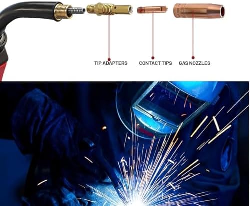 5PK MIG Welding Gas Nozzle 21-50 1/2" Compatible for Lincoln Magnum 100L K530 Series & Century & Tweco Mini/#1 Welding Torch Gun Parts