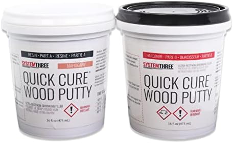 System Three Quick Cure Putty, Mahogany, Quart Kit