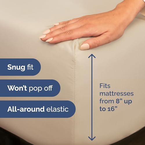 King Size 4 Piece Sheet Set - Comfy Breathable & Cooling Sheets - Wheat