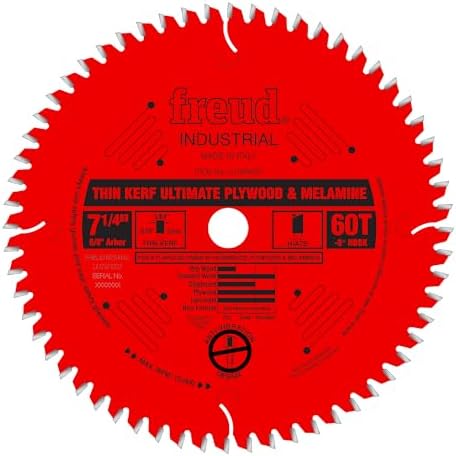 Freud LU79R007: 7-1/4" Thin Kerf Ultimate Plywood & Melamine Blade