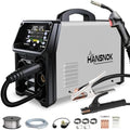 Aluminum MIG Welder with Pulse 200A 5 in 1 110V/220V Dual Voltage with 2T/4T Synergic Multifunctional Welding Machine Pulsed MIG/Gas MIG/Flux Core//Stick/Lift TIG Large LED Display Wire Feed Welder