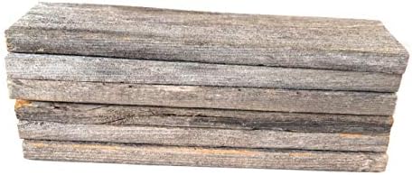 Rockin' Wood Rustic Weathered Reclaimed Wood Planks for DIY Crafts, Projects and Decor (12 Planks - 12" Long)