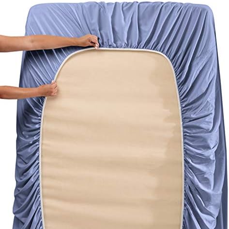 Hearth & Harbor Twin Size Sheets - 3 Piece Bed Sheet Set, Hotel Luxury Double Brushed Bed Sheets - Extra Soft Bedding Sheets & Pillowcases, Twin, Steel