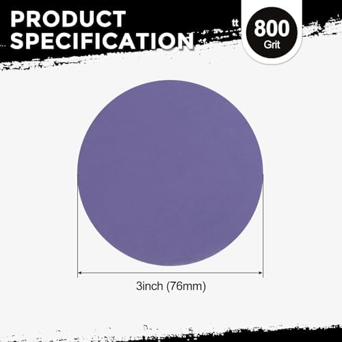 40Pcs Sanding Discs 3In 800Grit Hook and Loop Sandpapers Purple