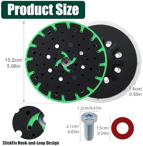 2 Pack 202458 6" Back-up Soft Sanding Pad 17/48-Hole Sanding Pad Discs