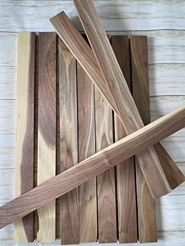 10 Pack of 3/4 x 2 x 16 Inch Sappy Walnut Lumber Boards for Making Cutting Boards, and other Crafts