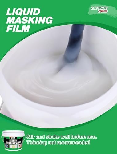 E-SDS Masking Liquid Tape, 32 fl.oz Transparent Peelable Coating for Window