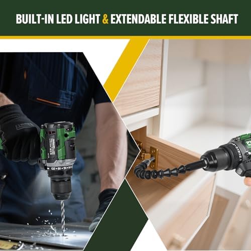 Prostormer 17V Brushless Power Drill Set, 60N.m Cordless Drill Driver