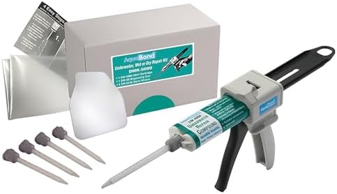 Swimming Pool Epoxy Repair Kit | Waterproof Epoxy Putty | Pool & Spa Repair | Underwater Sealant for Cracks & Leaks | Easy DIY | Concrete, Fiberglass, PVC | DMK-5000 50ml (1.7 oz) Kit | White