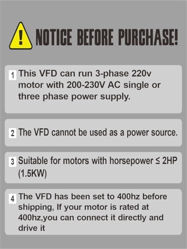 HUANYANG VFD Variable Frequency Drive 1.5kW 2HP 220V (HY01D523B)