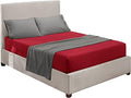 Nestl Queen Sheets Set - 4 Piece Queen Bed Sheets, Extra Soft, Double Brushed Bedding for Queen Size, 2 Tone Burgundy/Grey Set, Burgundy Fitted Sheet, Grey Flat Sheet, Grey Pillow Case