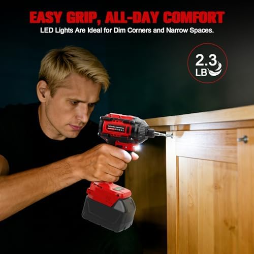 Ecarke Cordless Impact Driver and Drill Combo Kit Compatible with Milwaukee 18V Battery, 3100 In-lbs 1/4" Impact Driver and 440 In-lbs 3/8'' Power Drill with Bits, Brushless, LED Light(Tool Only)