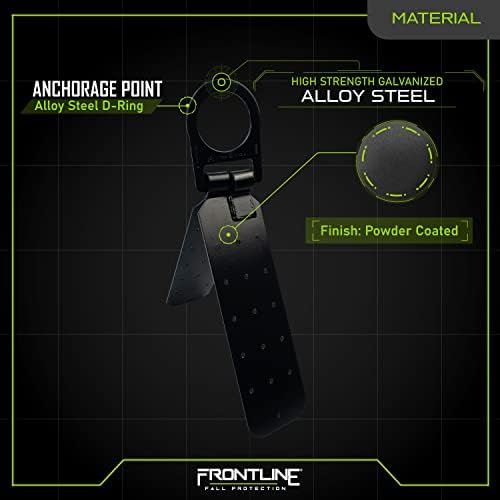 Frontline RO01 Reusable Hinged Roof Anchor | Heavy Duty D-Ring | OSHA & ANSI Compliant | High Strength Alloy Steel | Roofing Anchor with Nails Included (25 Units)