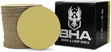 BHA 5" No Hole Hook & Loop Sanding Discs for DA Sander, 80 Grit - 100 Pack