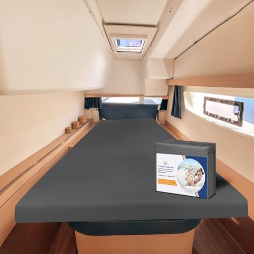 JS Sanders AFT Berth Boat Sheet 1 Pcs 600 TC Egyptian Cotton, Dark Gery