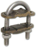 Morris 91764 Copper Ground Clamp, U Bolt, 2 Conductor, 3-1/2-inch Pipe, No. 4-250 MCM, 5-3/8-inch x 6-1/4-inch