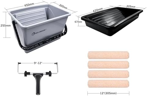 ROLLINGDOG 12 Inch Paint Roller Kit 7PC Painting Tool Kit