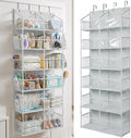 HOMELUX THEORY Over the Door Organizer, 6-Tier XL, 100D Fabric, Transparent