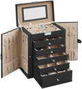 SONGMICS 6-Layer Jewelry Box Organizer with 5 Drawers, Lock and Mirror