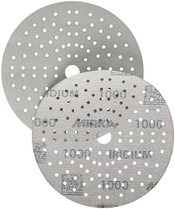 Mirka Iridium 6 Inch 1000 Grit Premium Ceramic Blend Sanding Discs, 50 Pack