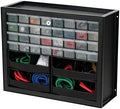 IRIS USA 32-Drawer Organizer with 4 Bins and Dividers, Garage Tool, Black