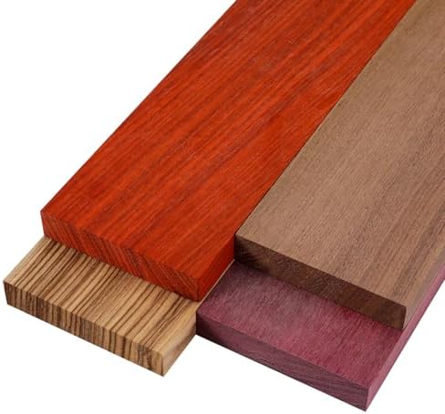4 Pack Exotic Wood Lumber Hardwood Lumber Kit, 12inch