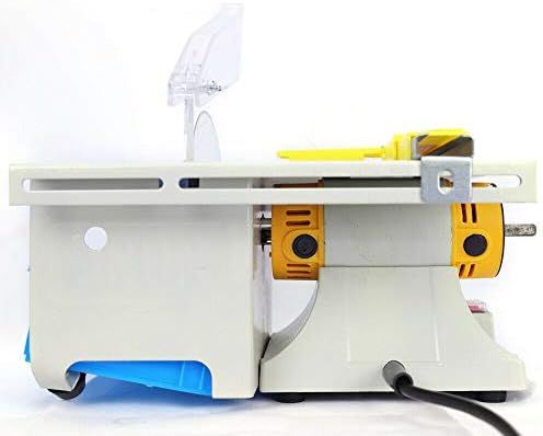 Table Saw, Mini Polisher, Benchtop Buffer Grinder, Polishing Engraving Carving Sanding Cutting, for DIY Jewelry Lapidary Gem Rock Woodworking (D.Woodworking Table Saw 10000RPM)