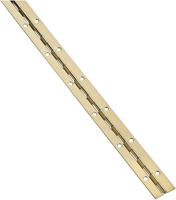 National Hardware N148-353 Continuous Hinge, Brass, 1-1/16" x 48"