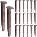 20 Pcs 6.5'' Railroad Spike Carbon Steel Rail Road Spike Ties, Rust Red