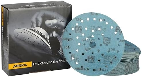 Mirka Galaxy Multifit 6 Inch Ceramic Discs, 120 Grit, Hook & Loop, 50 Pack