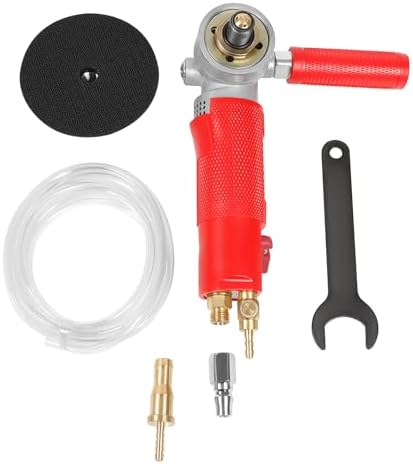 4" Pneumatic Wet Stone Polisher Air Sander Wet Marble Grinder Concrete Water Jet for Polishing Marble Granite Tool 4300RPM