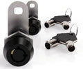 5/8" Tubular Cam Locks (90° Black, 2-Pack) RV Toolbox Cabinet Replacement