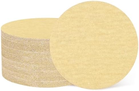 HARFINGTON 50 Pcs 3 Inch Sanding Discs 180 Grit Yellow Aluminum Oxide