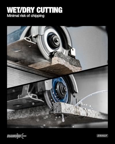 CRALY 5 Inch Super Thin Diamond Blade, 7/8 in Arbor, 5'' Diamond Tile Blade for Angle Grinder & Tile Saw, Diamond Cutting Wheel for Cutting Ceramic, Tile, Marble, Granite, Brick, Porcelain