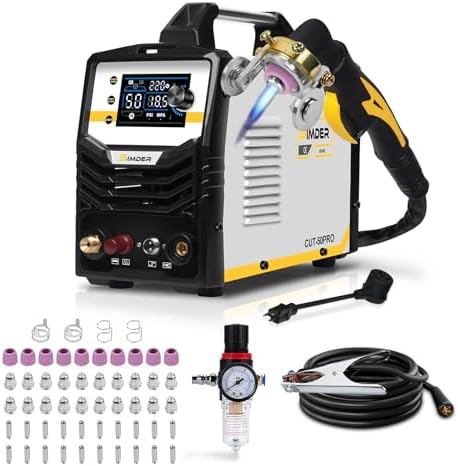 SSIMDER 50A Plasma Cutter, Non-Touch Pilot Arc with 55Pcs Consumables