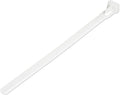 StarTech.com 6"(15cm) Reusable Cable Ties - 1/4"(7mm) Wide, 1-3/8"(35mm) Bundle Dia. 50lb(22kg) Tensile Strength, Releasable Nylon Ties, Indoor/Outdoor, 94V-2/UL Listed, 100 Pack - White, TAA