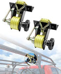 Lumber Rack Straps, Ladder Rack Ratchet Strap, 1.4" Black Square Tube Mount