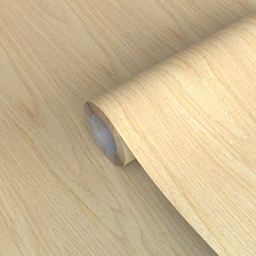 GSCIT Club Wood Veneer, 8 inch x 50ft Oak Edge Banding Preglued Flexible, Veneer Tape Banding for Cabinet Repair Furniture Restoration