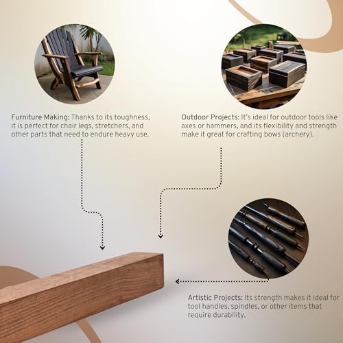 Exotic Wood Zone Sapele Turning Blank (4 pcs) - Kiln Dried Hardwood for Eco-Friendly Woodworking, Woodturning, Wood Lathe, Sustainable Wood, Woodcraft, DIY Projects (1-1/2" x 1-1/2" x 36")