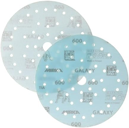 Mirka Galaxy Multifit 6 Inch Ceramic Discs, 600 Grit, Hook & Loop, 50 Pack