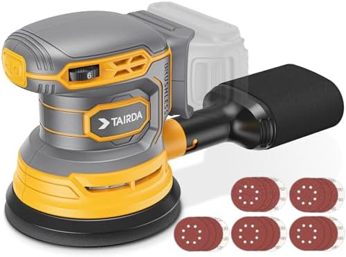Cordless Random Orbital Sander Compatible for Dewalt 20v 60v Battery(NO Battery), Electric Palm Orbital Sander With Dust Collector, 6 Variable Speeds, 20Pcs Sandpaper For Sanding Polishing Woodworking