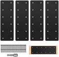 4 Pcs 15.7"x5" Straight Steel Plate for Wood 6x6 6x8, 3MM Thick