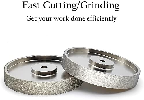 CBN Grinding Wheel 6 Inch 80 Grit, 1/2" Arbor, for Bench Grinders
