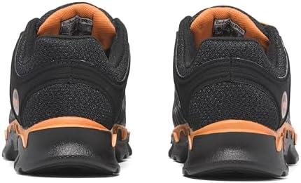 Timberland PRO Men's Powertrain Sport Alloy Safety Toe Industrial Athletic Work Shoe, Black/Orange-2024 New, 10.5