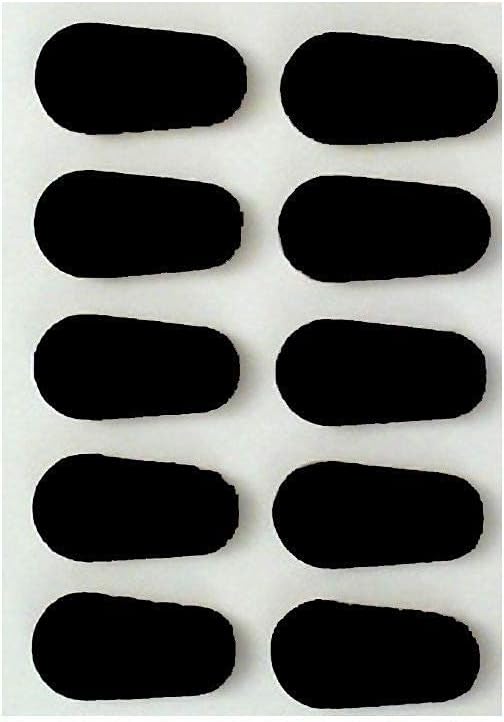 GMS Optical Soft Foam Self-Adhesive Nose Pads for Glasses, Sunglasses, Eye-wear, and More – 15mm (15 Pair, Black)