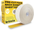 Pre-Cut Foam Back Sanding Sheets Roll, 4.5" x 27 Yards - 200 Perforated Sheets, 320 Grit Flexible Hand Sanding Paper for Wood, Metal, Auto Body, Paint, Curved Surface