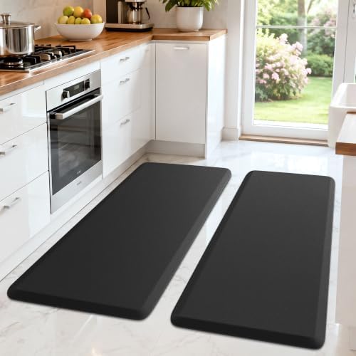 HappyTrends 2 PCS Kitchen Mat Cushioned Anti-Fatigue Floor Mat