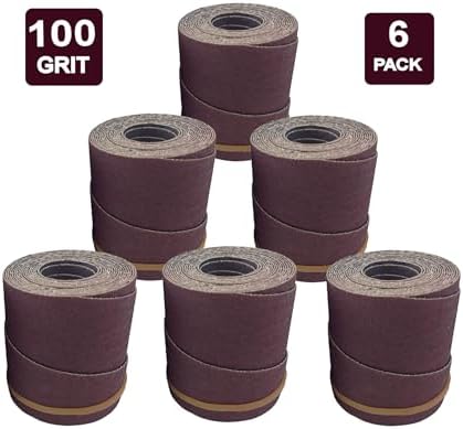 Ready-to-Wrap Sandpaper Rolls | 100 Grit | 6 Pack | for Jet & Performax 22-44 & 22-44 Plus/Pro Drum Sanders by Monarch Industrial