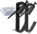 Picture Hangers Heavy Duty, Extra Thick, 100 lb, Decorative Hanging Hooks Hardware for Drywall and Plaster Walls with Large Nailers and Nails, Painting, 20pcs, Black