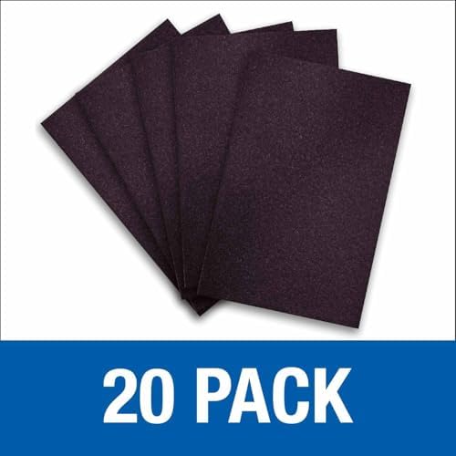 Mercer Industries 418080 Silicon Carbide 12" x 18" Floor Sanding Sheets, 80 Grit (20 pack)